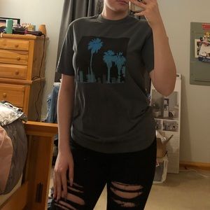 Dark grey/palm tree Hollister graphic tee